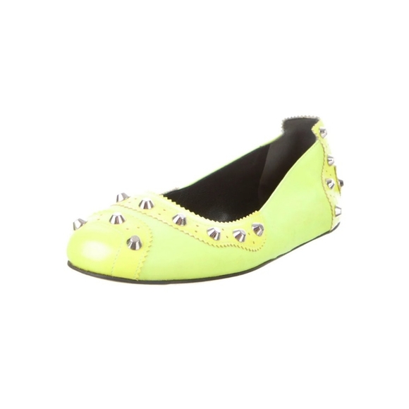 Balenciaga Studded Flats Yellow Size 7 - Picture 1 of 5